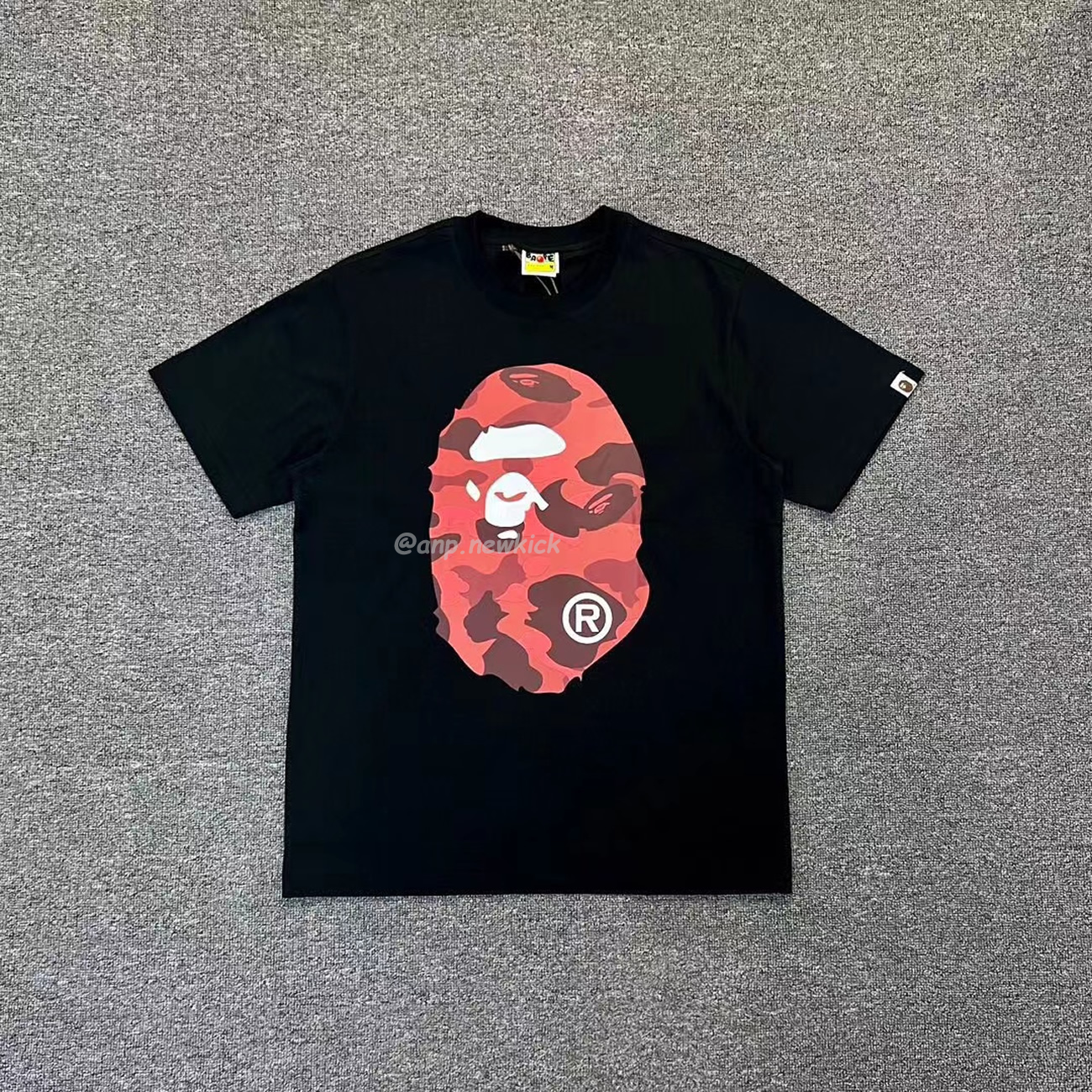 Bape Color Camo Big Ape Head Tee White Black White Green (9) - newkick.app